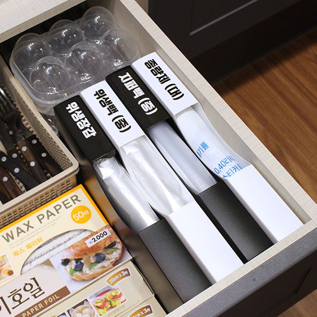 2색 비닐봉투 비닐봉지 정리함