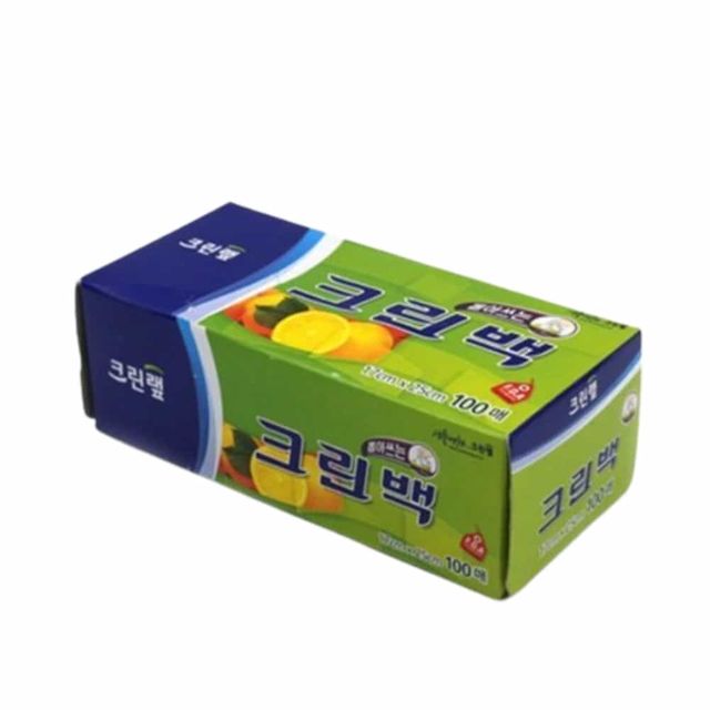 뽑아쓰는 크린백 100매 투명비닐 비닐봉투 식품용비닐