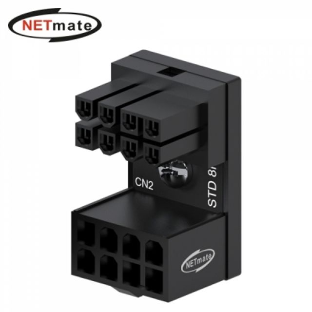 강원전자 넷메이트 PCI-E 8핀 변환 어댑터 (블랙/STD 180도) (EZDIY-FAB) NM-DPI1617