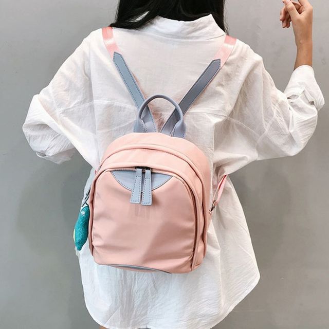 악어 키링 포함 미니백팩 남녀공용 백팩 6컬러 가벼운