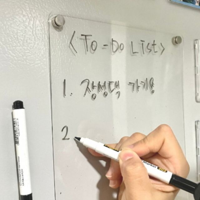 20x30 투명 냉장고 메모 자석 아크릴보드 미니칠판 소형메모판