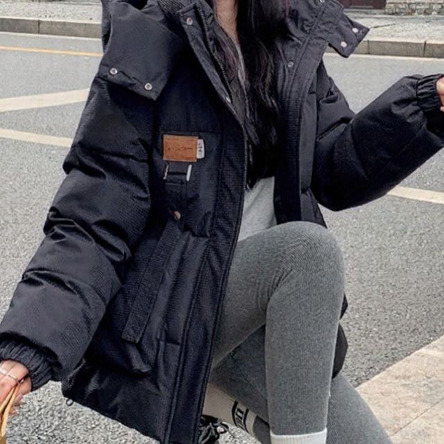 따뜻한 여자 숏패딩 경량 패딩 겨울 자켓 방한 패션