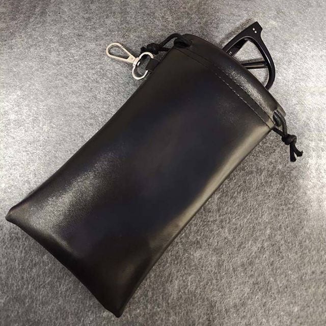 TBZ 블랙가죽안경파우치 안경집 안경보관 가죽파우치
