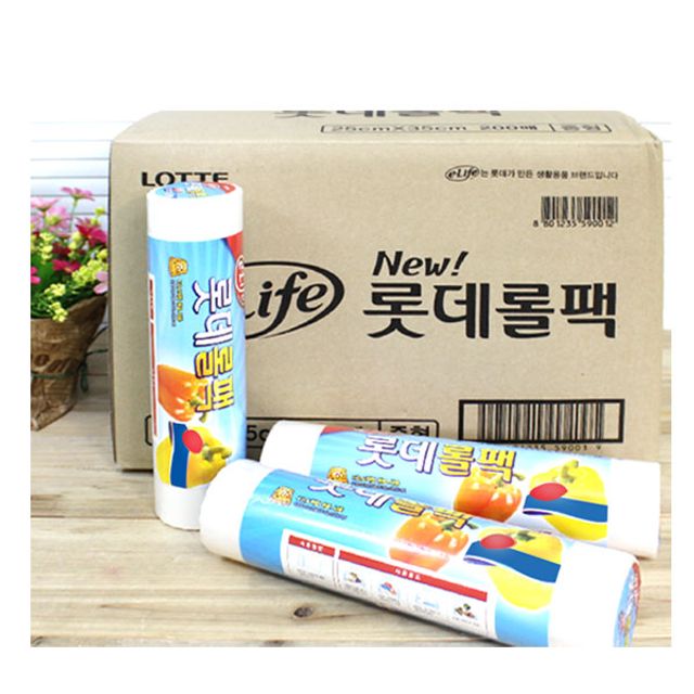 혜명몰 (BOX)롯데롤백35x45x500매_12개 비닐봉투대량 일회용비닐팩 위생비닐백 비닐팩 일회용비닐백