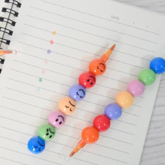 바꿔쓰는 줄줄이 7색 꼬치 색연필 10개