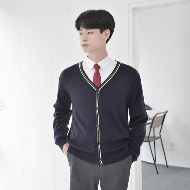 GBM 네이비라인 가디건 (남자) 교복 교복가디건