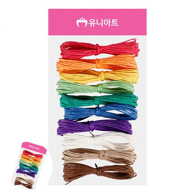 포장끈 종이끈 지끈 칼라지끈 10입 혼합
