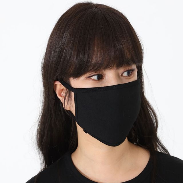 남녀 공용 면 패션마스크 검정 색상 일상용