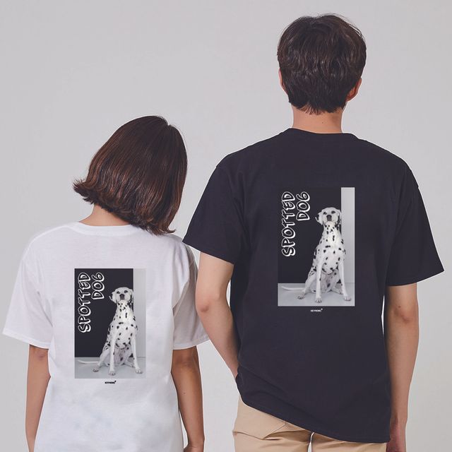 SPOTTED DOG 얼룩개 그래픽 반팔티 남성 티셔츠