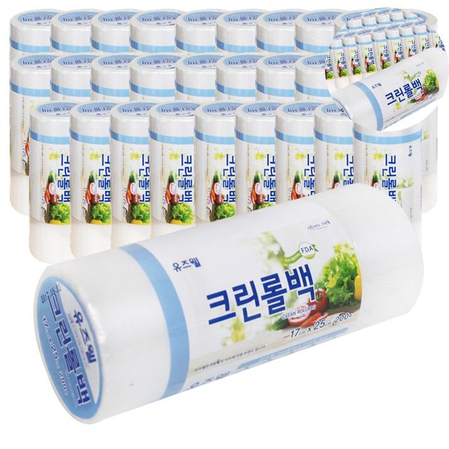 위생비닐백 비닐포장지 크린롤백 17 x 25 x 200매 30개