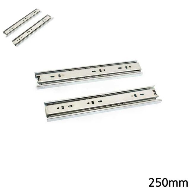 3단볼레일 서랍레일 35mm 250mm 슬라이드레일 슬라이딩도어레일 서랍장레일 가구레일