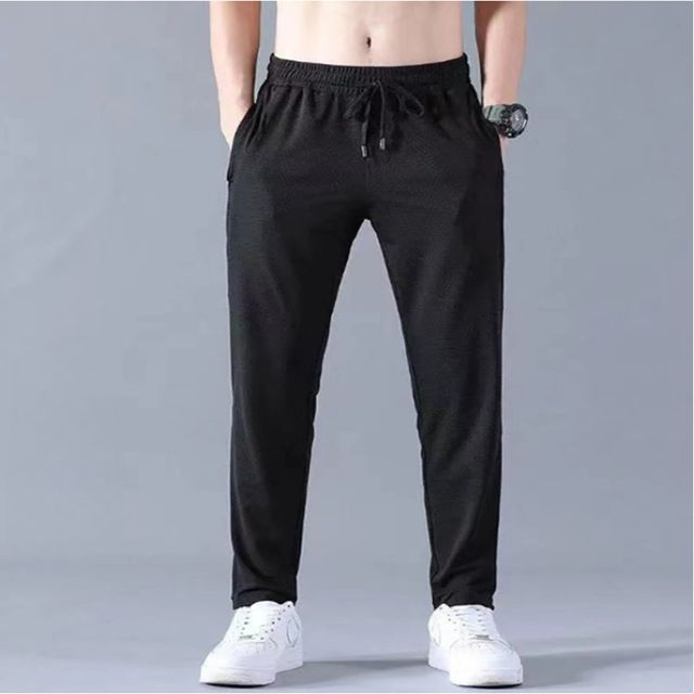 남성 여름 쿨팬츠 일자 트레이닝 밴딩 바지 등산 냉감