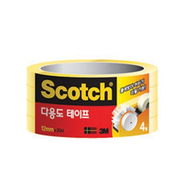 3M 다용도테이프 (508_12mmx20m_4롤_3) 1개 투명테