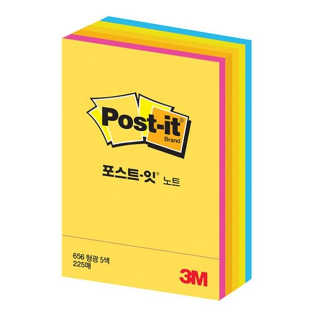 메모하는 포스트잇 (CU_32 형광 51X76) 1개 메모지 메모장