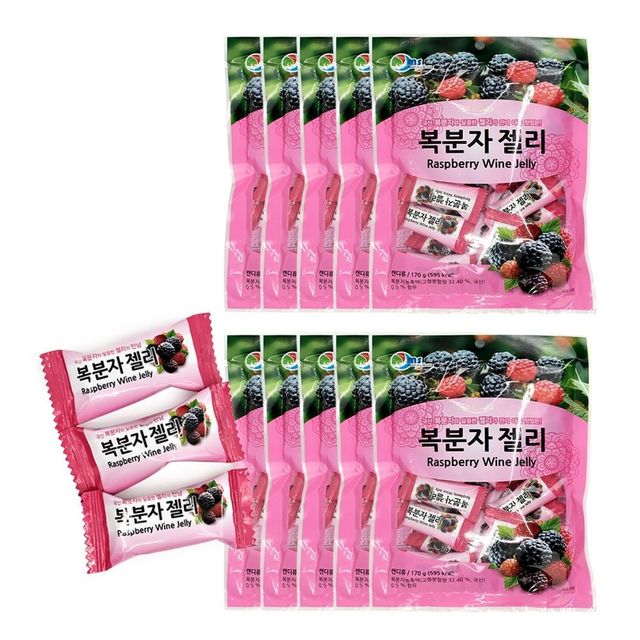 미성식품 복분자젤리 170g(10개) 젤리 간식