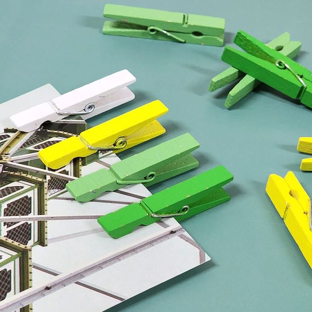 집게 4.8cm 사진 폴라로이드 컬러 나무 100g