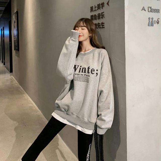 여성 겨울 데일리룩 캐주얼 레이어드 도톰 기모티셔츠