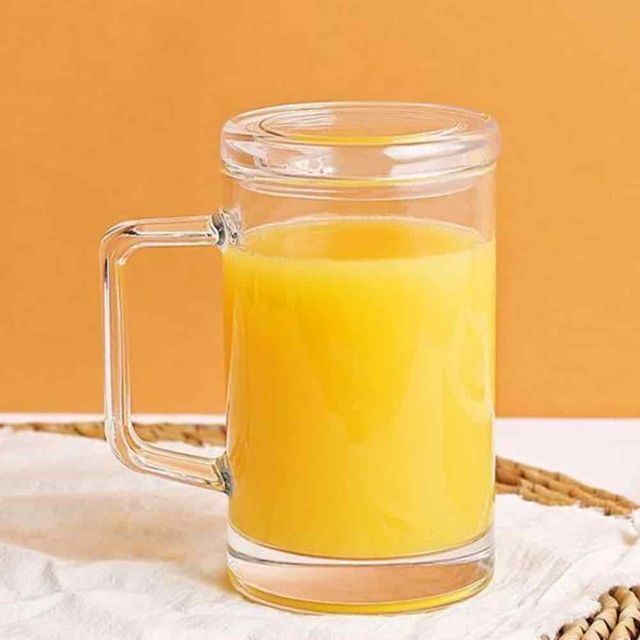 손잡이컵 380ml 투명유리컵 일자유리컵 유리컵 홈카페컵