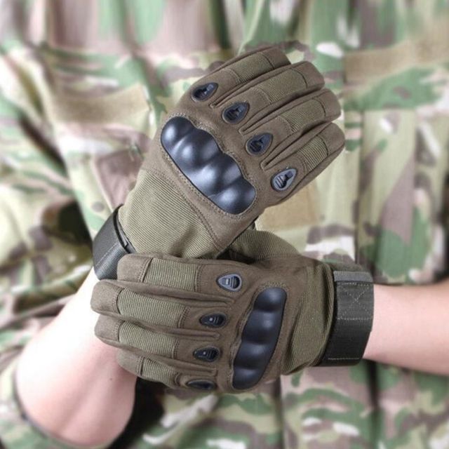 PU가죽소재 COMMANDO 특수 롱장갑 카키 사이즈선택 안전작업용