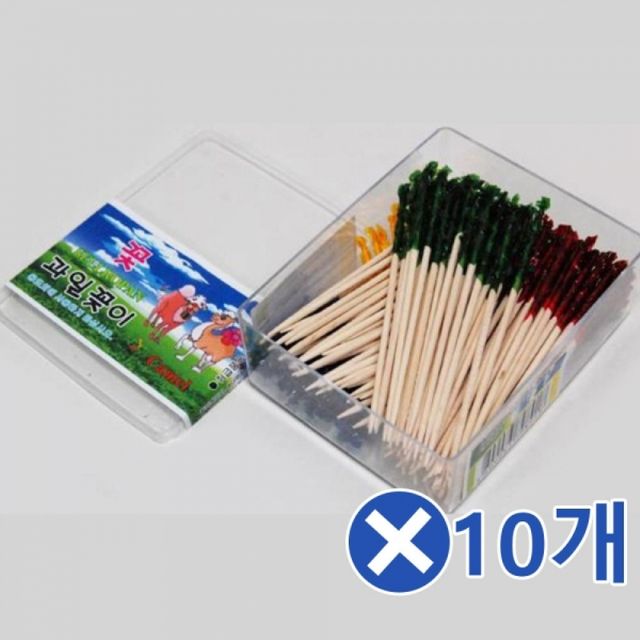 과일꼬치 나무꼬치 120개입 과일픽 10개 세트