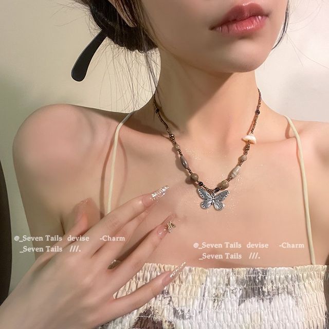 신상 페르시 나비 목걸이 패션 디자인 스웨터 체인