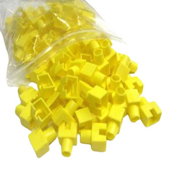 RJ45 오픈형 각부트 100EA 1팩 노랑