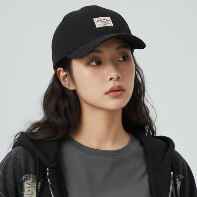 클래식 야구모자 블랙 볼캡 캡모자 여자볼캡 여성 검은색 빅사이즈캡
