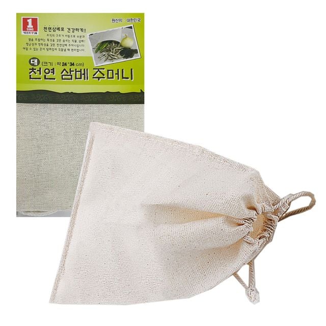 국산 천연 조리용 삼베주머니 대형 24x34cm - 곡물 건조물 보관