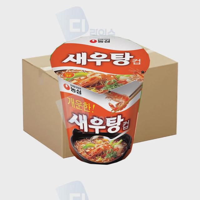 농심 새우탕컵 67g 미니컵 30개 작은컵라면 개운한