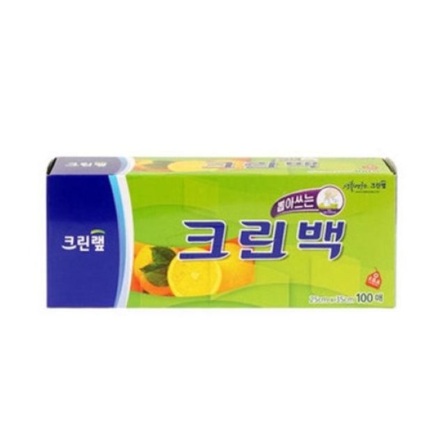 크린랲 크린백 중형 100매 25x35 비닐봉투 음식포장