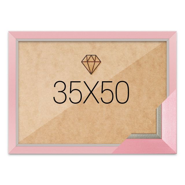 보석십자수액자 35x50 고급형 모던핑크