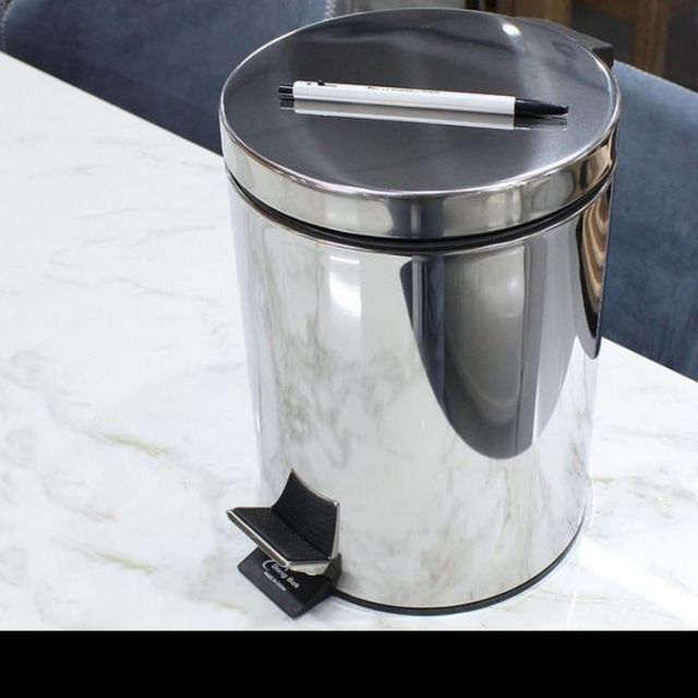 스텐 쓰레기통 페달 휴지통 미니 5L, 주방 다용도