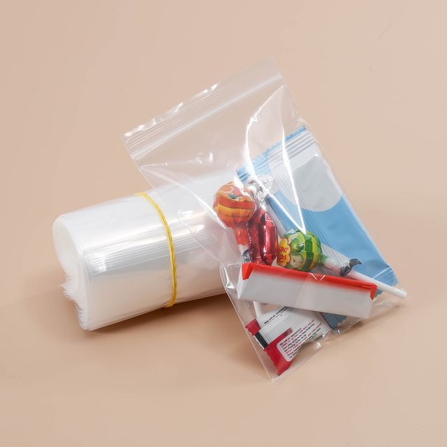 100p세트 튼튼한 비닐 포장 지퍼백 PE 소분 12x17cm