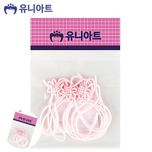 전통 매듭 노리개 소 분홍색 공예품 3개입