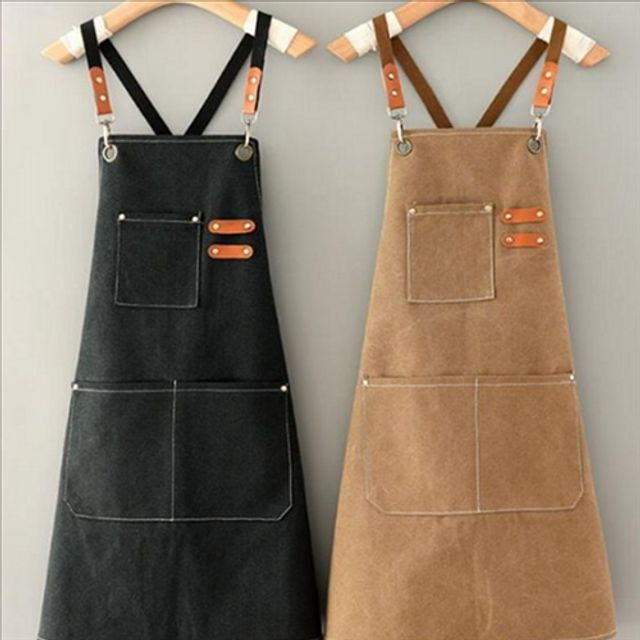캔버스 작업용 앞치마 플로리스트 공방 앞치마 데일리 바리스타 남성 여성