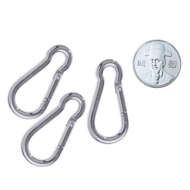 카라비너 4mm 16개 비너 스틸카라 등산용고리 백고리 캠핑장비 스테인레스