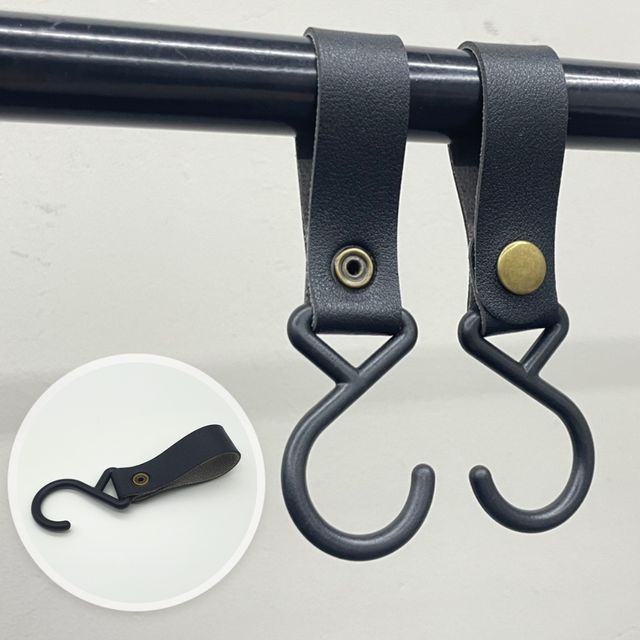 행어고리 인디언행어 가죽 캠핑 고리 블랙