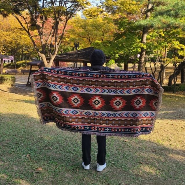 캠핑 소파 기하학러그 홈스타일링 아이방 자카드담요