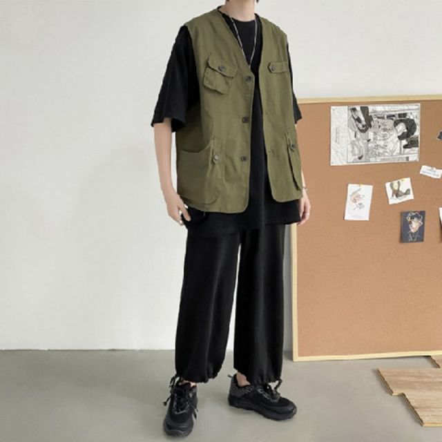 남녀공용 수납 멀티 조끼 아웃도어 데일리