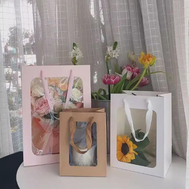 윈도우 쇼핑백 투명창 답례품 선물 가방 종이백