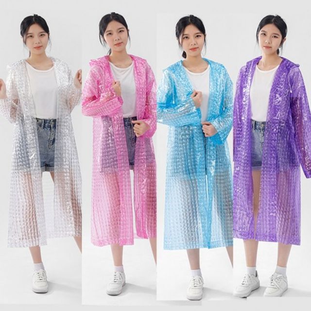 퓨어775 3D 패턴무늬 트래블용 비옷 베이직 고급형유니섹스