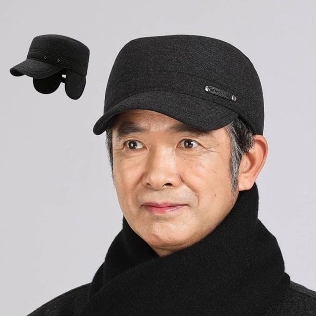 중년 남성 겨울 방한 캡모자 귀달이 귀덮개 모자