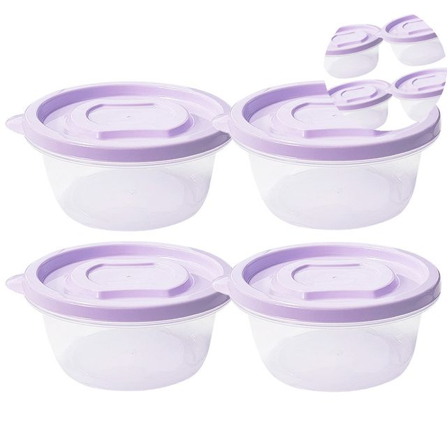 야채포장용기 야채케이스 보관용기 원형 190ml 4개