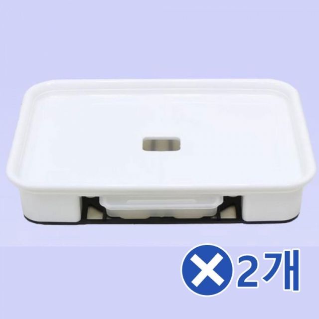 WL 직사각 화분받침대-5호x2개 화분물받이 다육이받침대