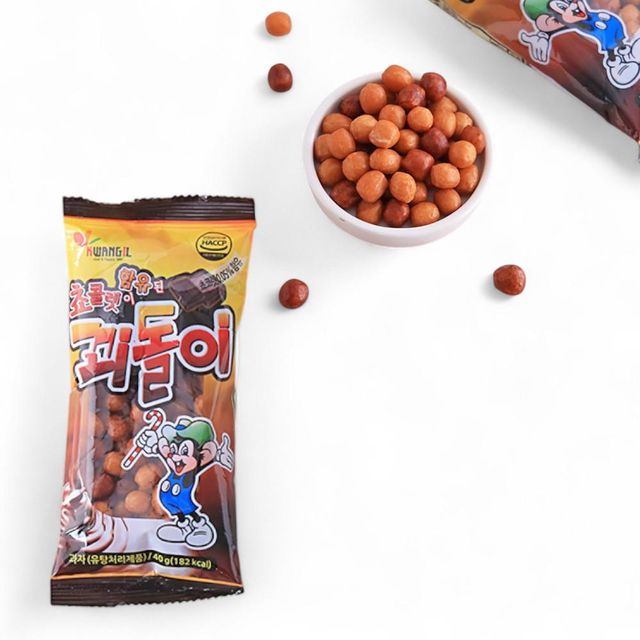옛날과자 추억의 간식 꾀돌이 40g 10개 문방구 초콜렛 과자