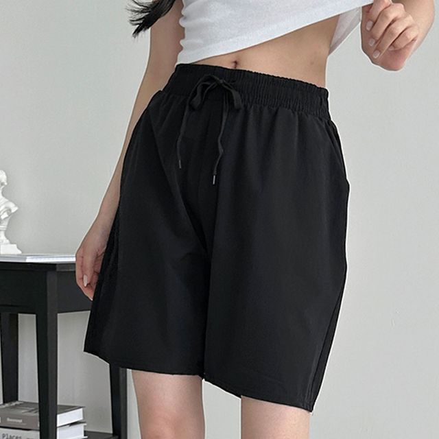 5부 베이직 여자 반바지 여름 쿨 시원한 캐주얼 밴딩