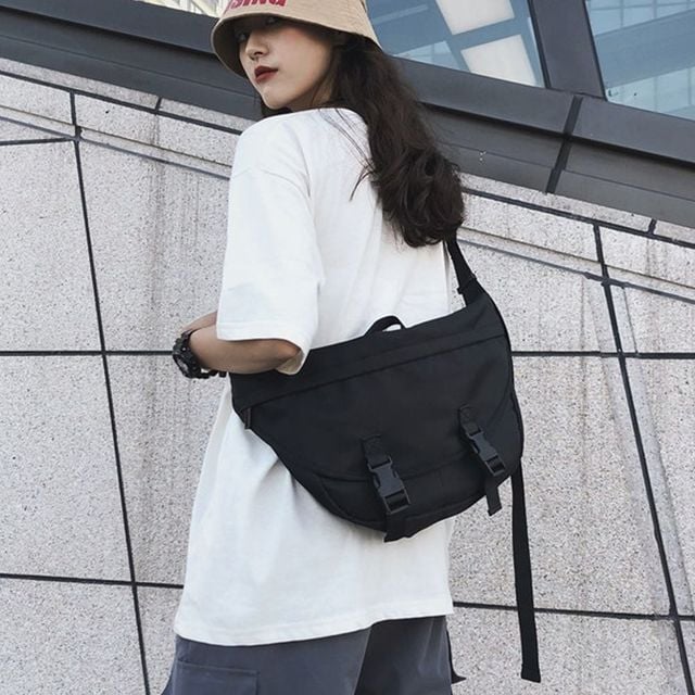 데일리 숄더백 캐주얼 크로스백 남녀공용 빈티지 스타일 가방 블랙 브라운
