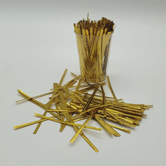 끈타이 포장용 빵끈 골드 10cm 빵끈 포장용끈 철끈