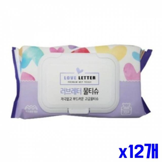 WL 부드러운 물티슈 72매 캡형 x12개 아기물티슈