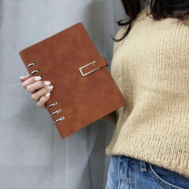 만년 A5 브라운 다이어리 데일리 6공 노트